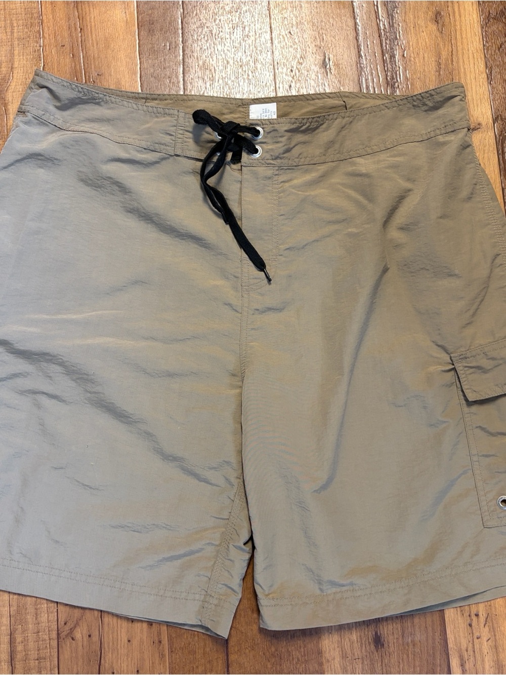 Pelagic Tan Hybrid Shorts Quick Dry with Black Drawstring Size 40